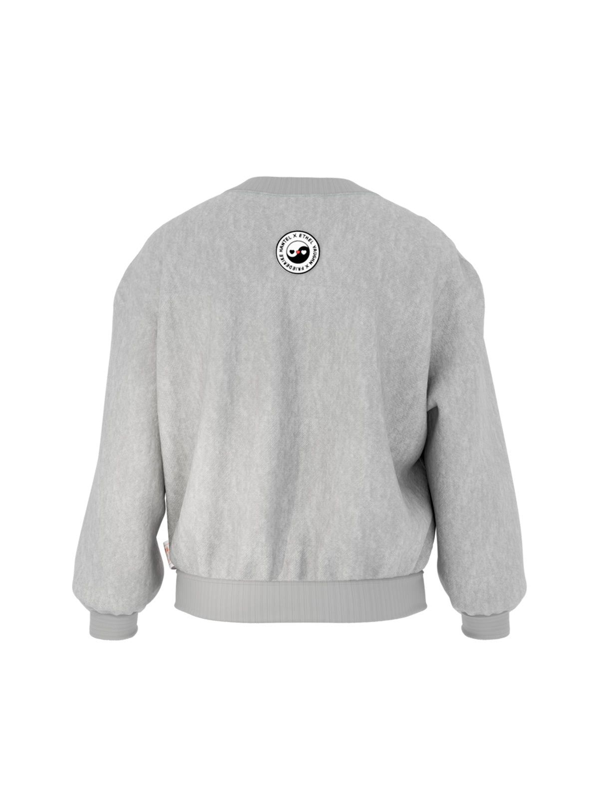 PEACE SWEATER ASH/RED
