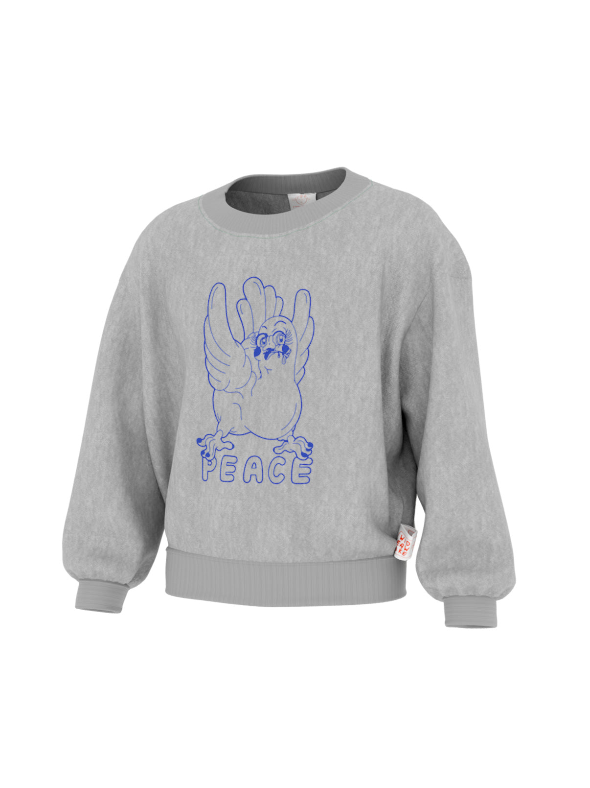 PEACE SWEATER ASH/BLUE