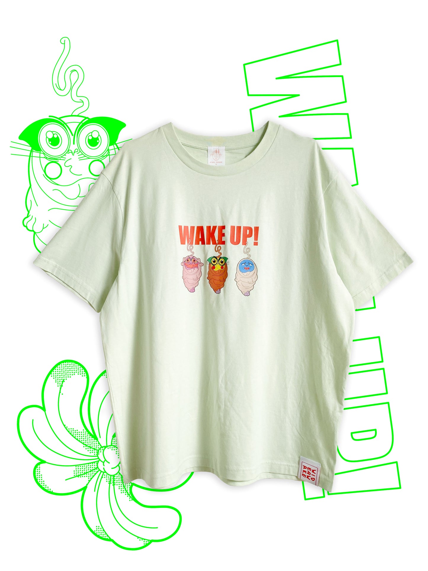 WAKE UP T-Shirt dizzy green