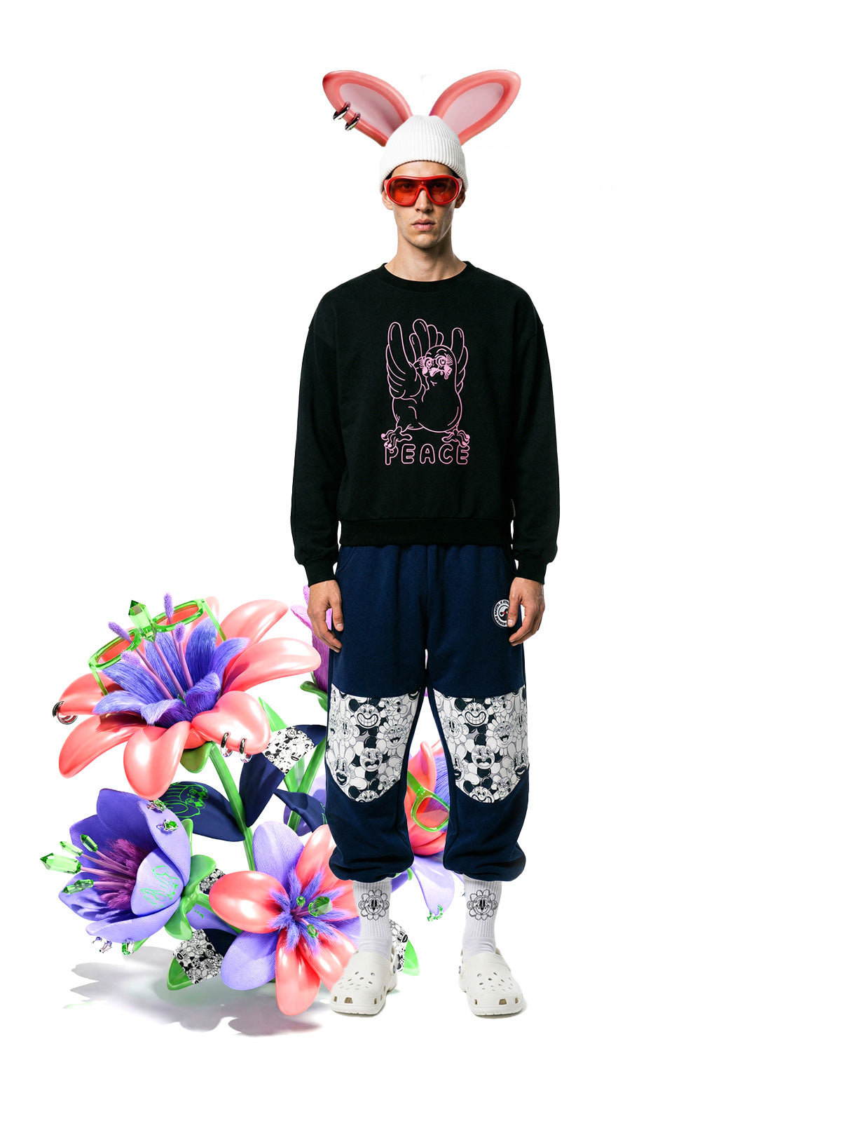 Flower Pant Heavy Sweat Midnight Blue
