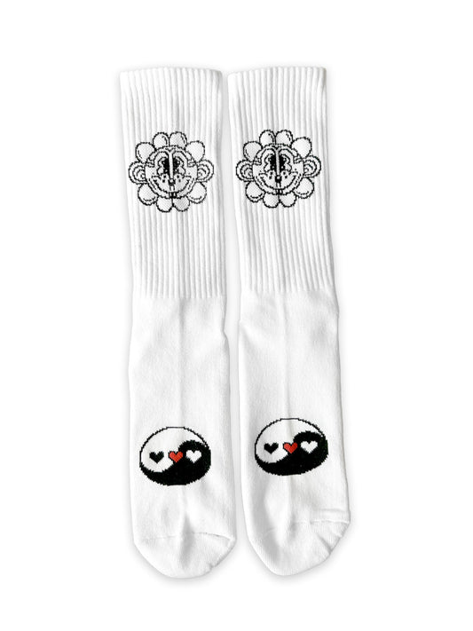 WHITE FLOWERS SOCKS