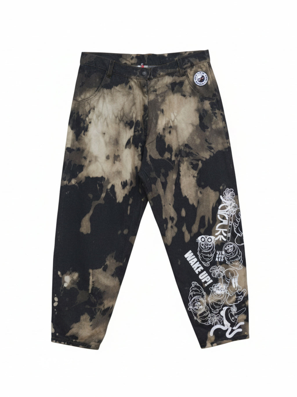 UPCYCLING ONE OFF BLACK BLEACHED DENIM