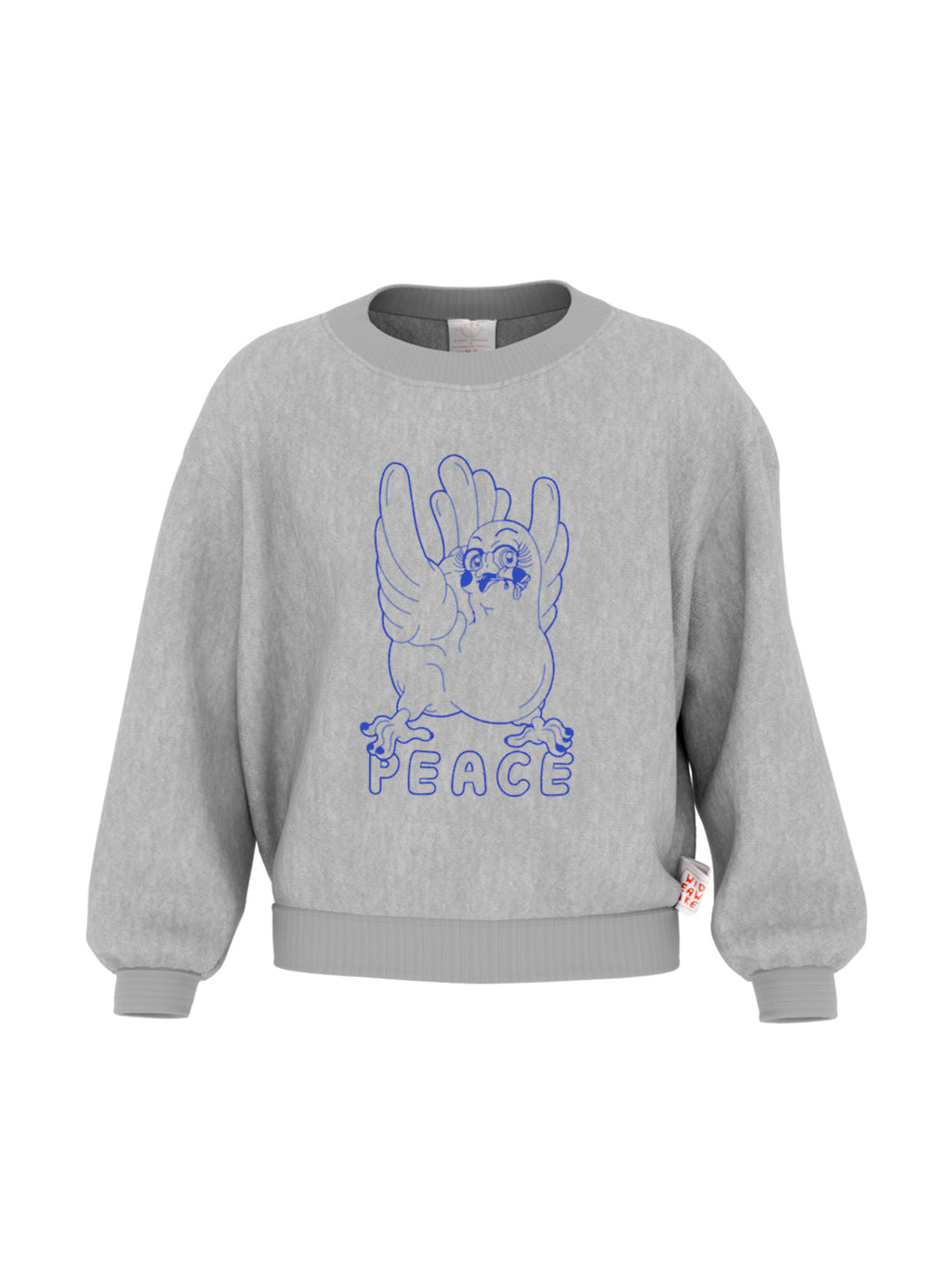 PEACE SWEATER ASH/BLUE