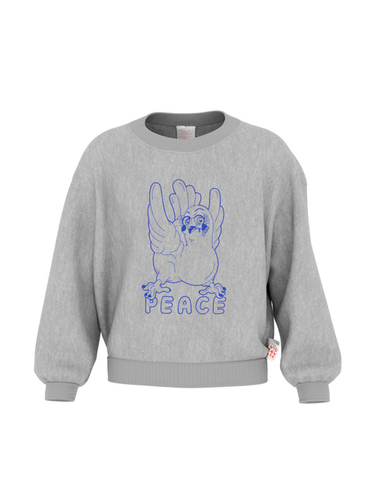 PEACE SWEATER ASH/BLUE