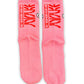 Pink Flower Socks