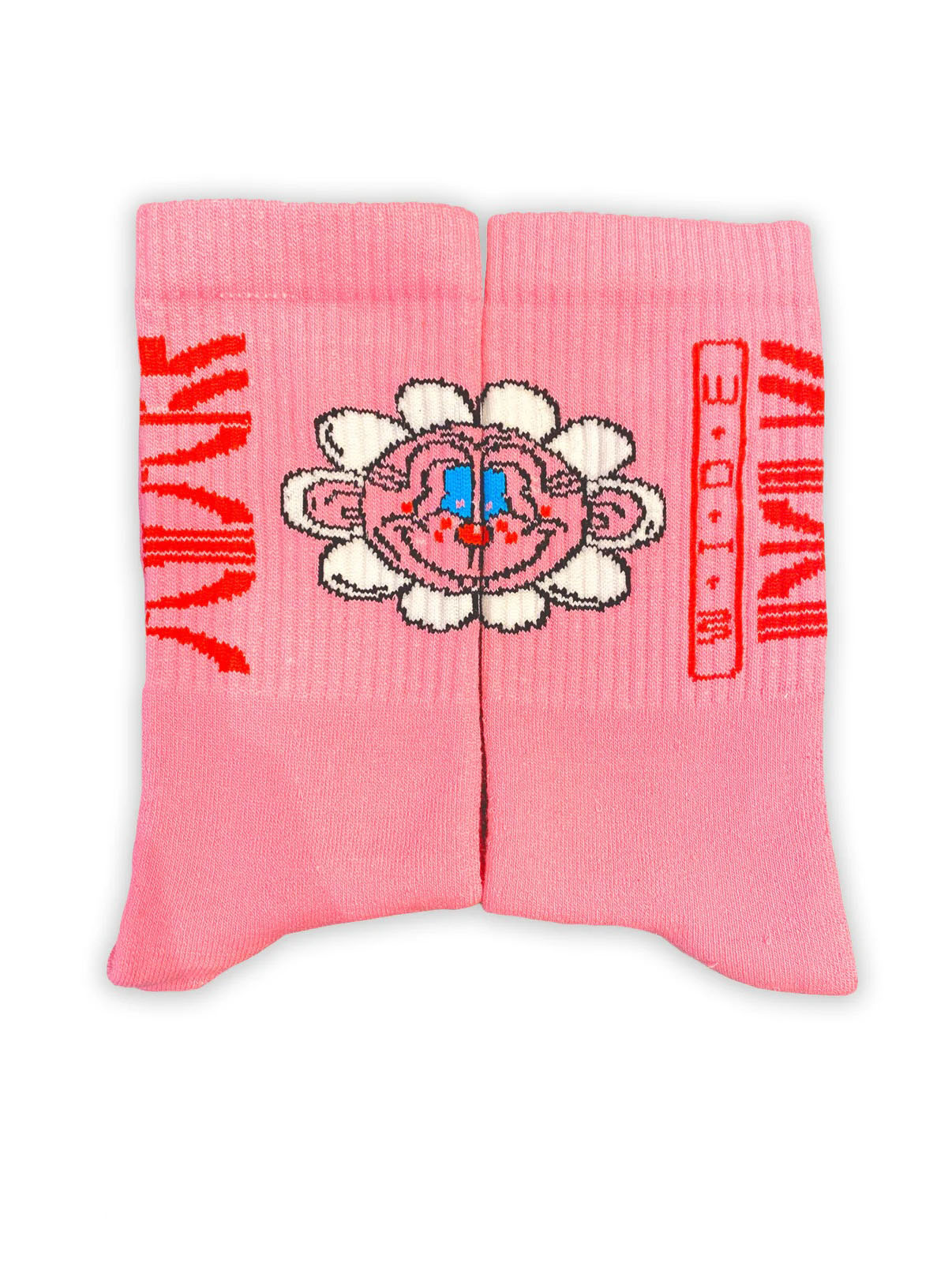Pink Flower Socks